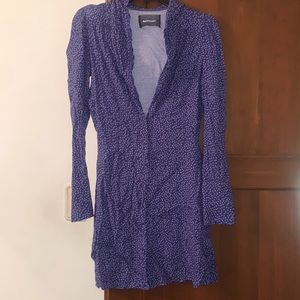 Reformation purple floral long sleeve dress
